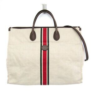 GUCCI Authentic White Leather Shoulder Bag